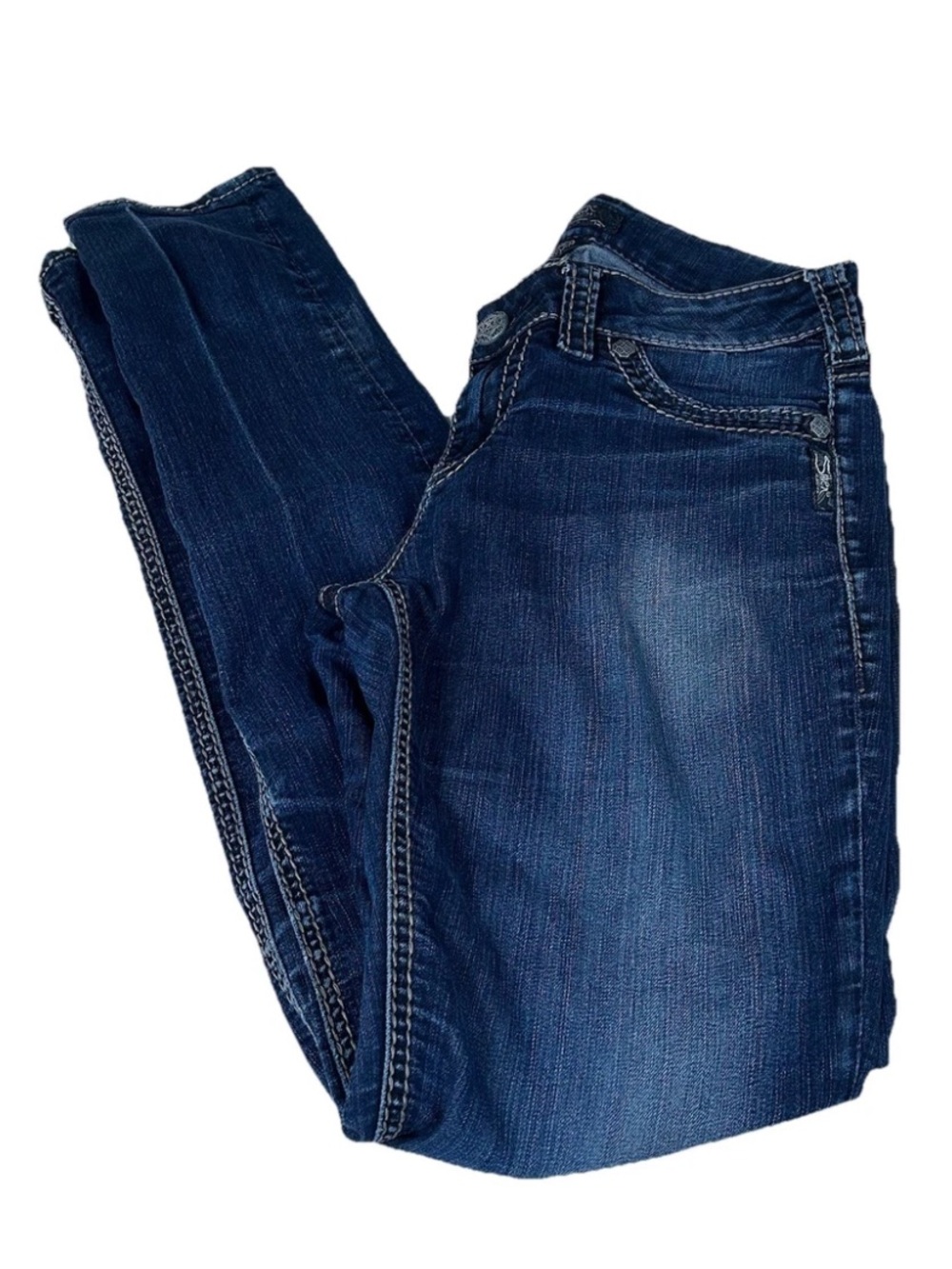Silver Jeans Women’s Size W29/L31 Suki Super Skinny Jeans Dark Wash Blue #3336